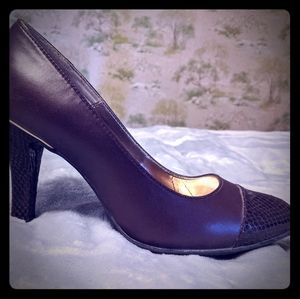 Burgundy Leather Pumps